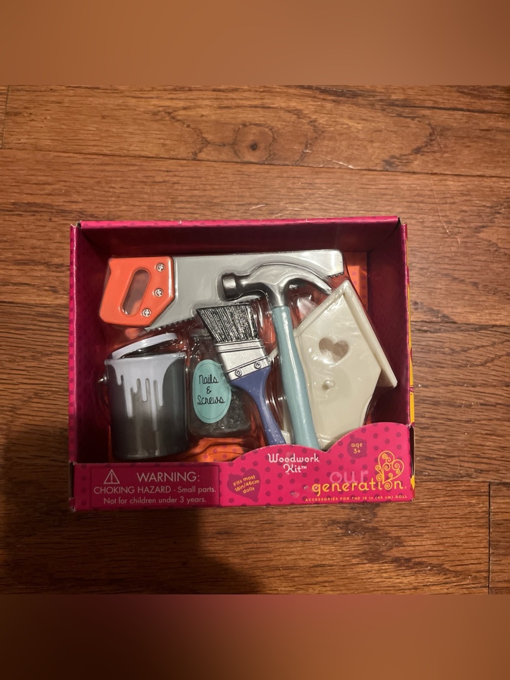 Our Generation Woodwork Kit Accessories for 18" American Girl Doll Retired Set.